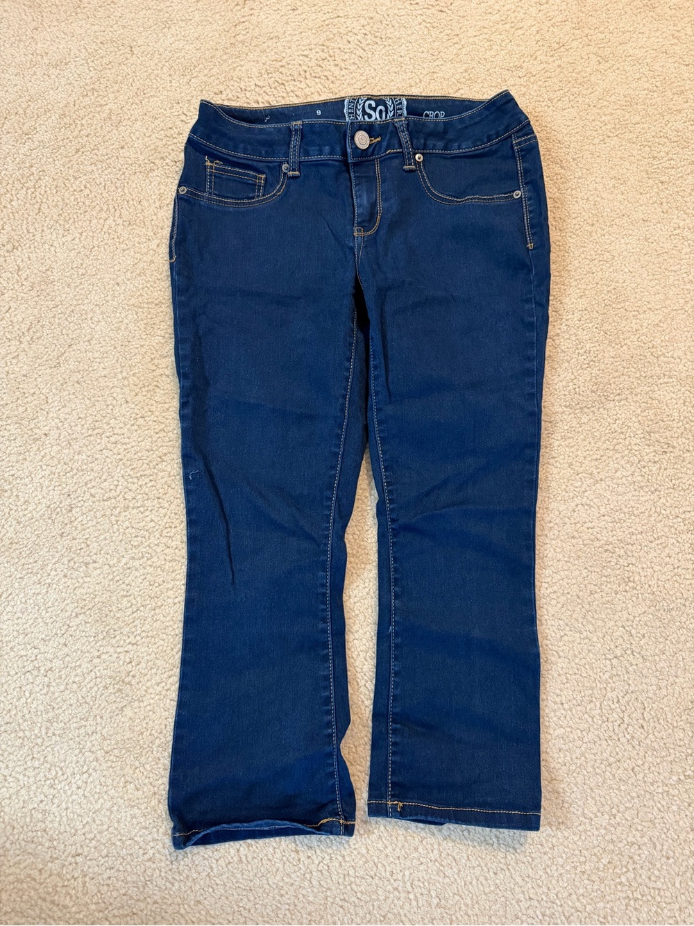 SO Dark Blue Women's Ankle Bootcut Jeans